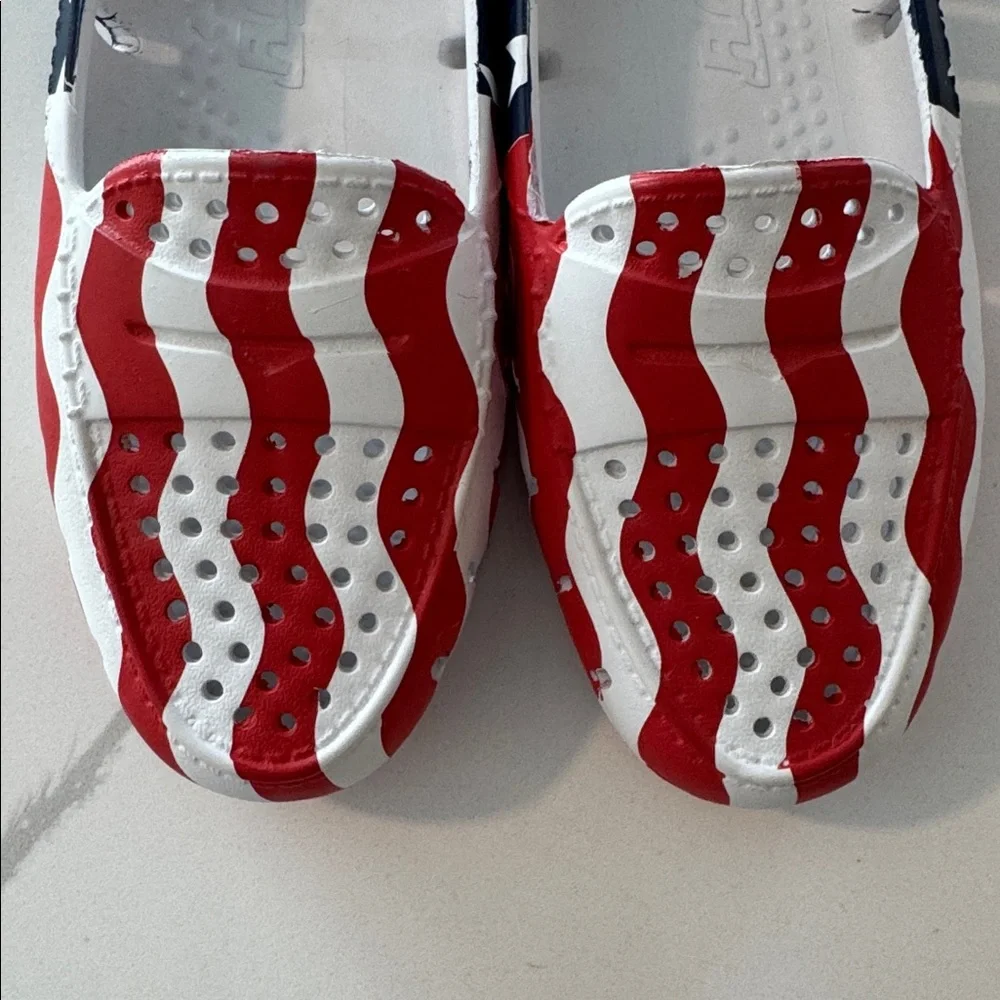 Floafers Country Club Loafer Patriotic Red, White, and Blue Shoes, sz 5 - Picture 6 of 8